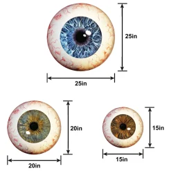 Party City Eyes On You Plastic & Metal Yard Sign Set, 3Pc| Decorations