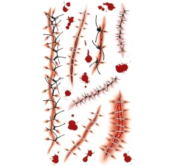 Hot Fake Stitches Tattoos 14Ct Makeup