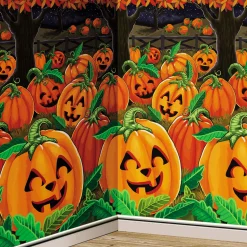 Party City Family Friendly Pumpkin Patch Plastic Scene Setter Room Roll, 40Ft| Decorations
