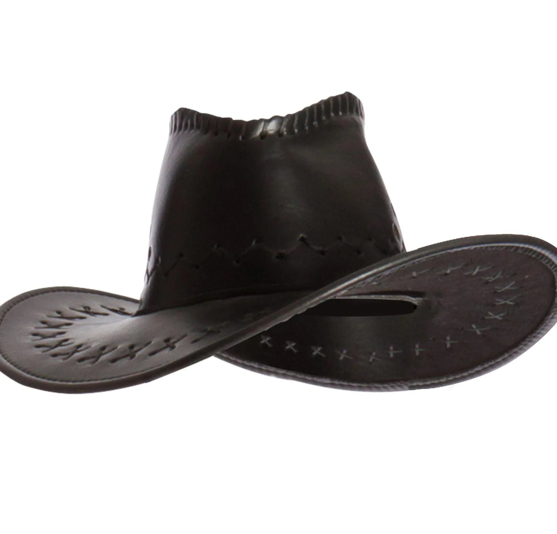 Outlet Faux Leather Cowboy Hat Cowboy