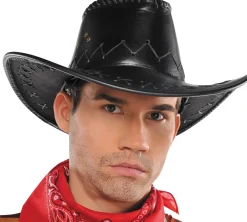 Outlet Faux Leather Cowboy Hat Cowboy