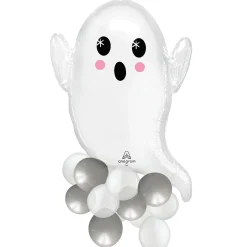 Party City Floating Ghost Halloween Cluster Balloon, 24In X 40In| Balloons
