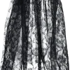 Hot Floral Black Lace Veil - Day Of The Dead Headbands, Tails