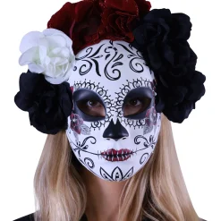 Cheap Flower Crown Calavera Day Of The Dead Mask Masquerade