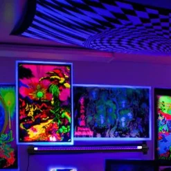 Party City Fluorescent Led Uv Black Light Lamp, 48In| Strobe Lights & Black Lights