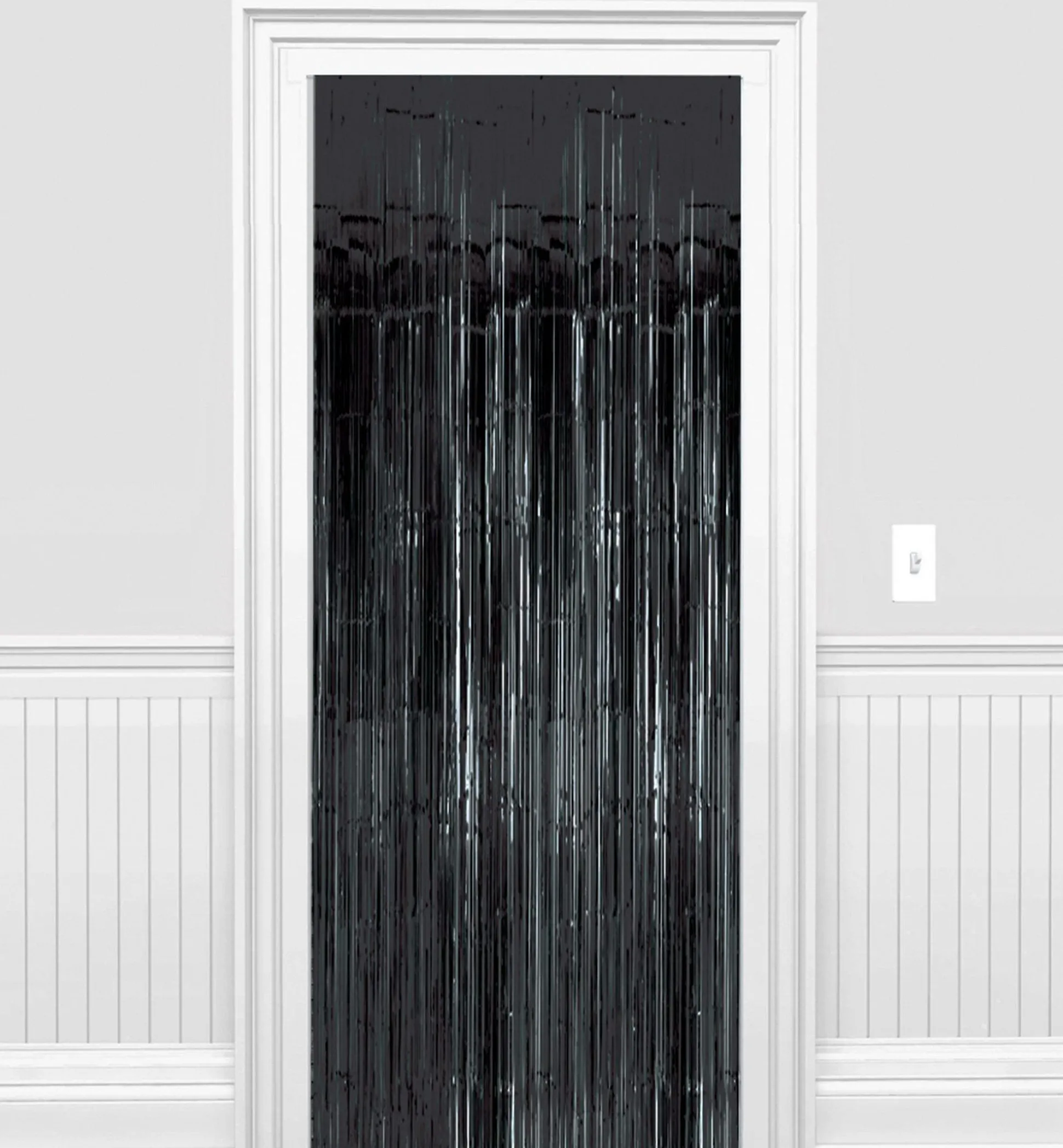 Party City Foil Fringe Doorway Curtain, 3Ft X 8Ft| Spiderweb Night