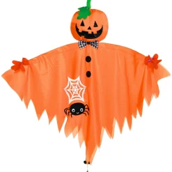 Party City Friendly Bow Tie Jack-O'-Lantern Fabric Hanging Decoration, 48In| Hanging Decorations