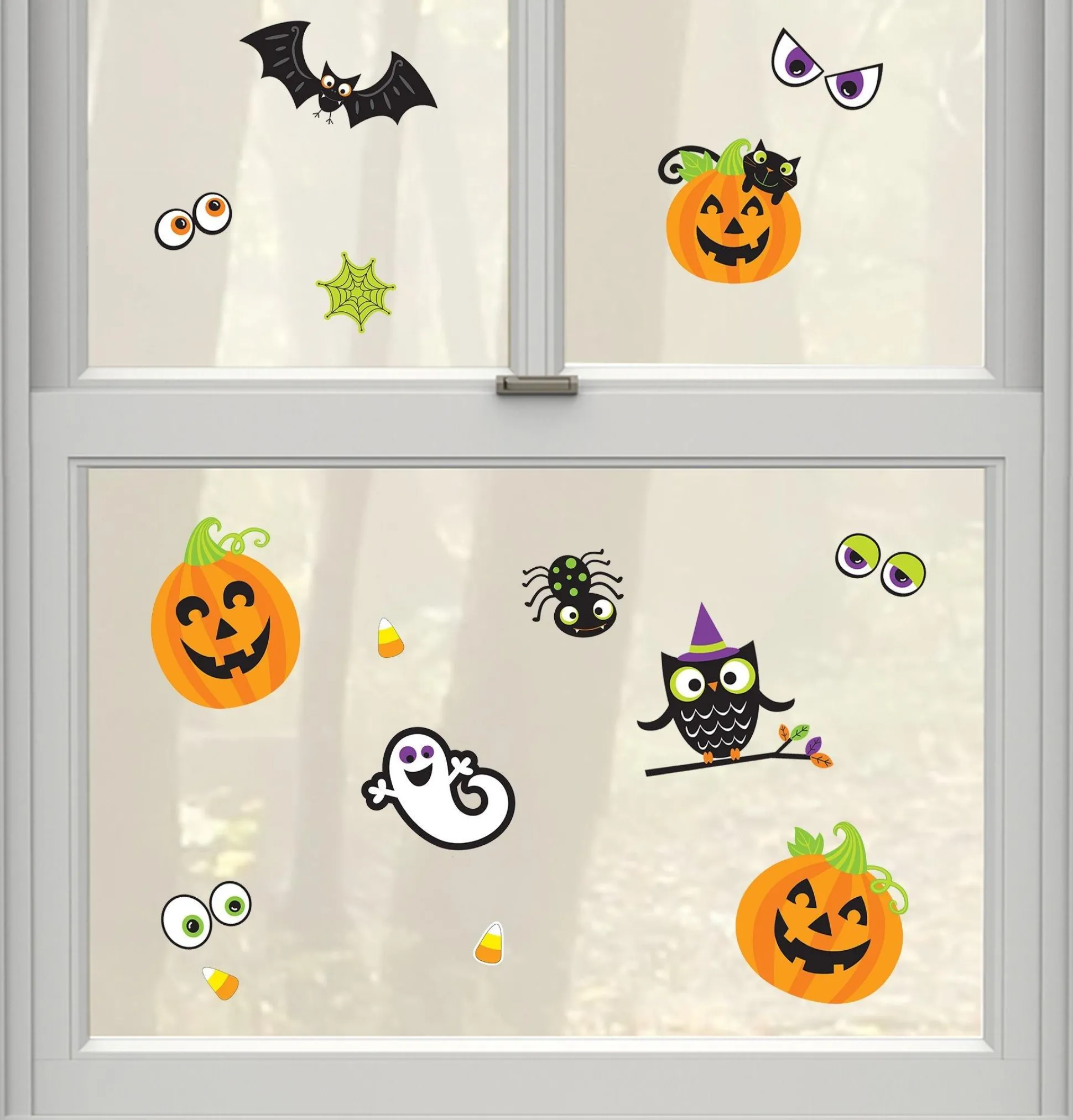 Party City Friendly Halloween Cling Decals 15Ct| Decorations