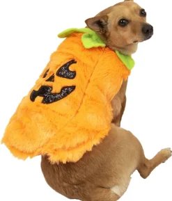 Cheap Fuzzy Halloween Pumpkin Costume For Dogs Dog & Pet Costumes