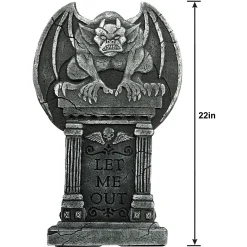 Party City Gargoyle Let Me Out Tombstone| Tombstones & Fencing