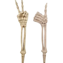 Party City Gesturing Skeleton Hands Plastic Yard Stakes, 18.5In, 2Ct| Skeletons