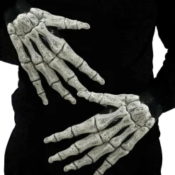 Cheap Ghostly Skeleton Bone Hand Gloves Gloves