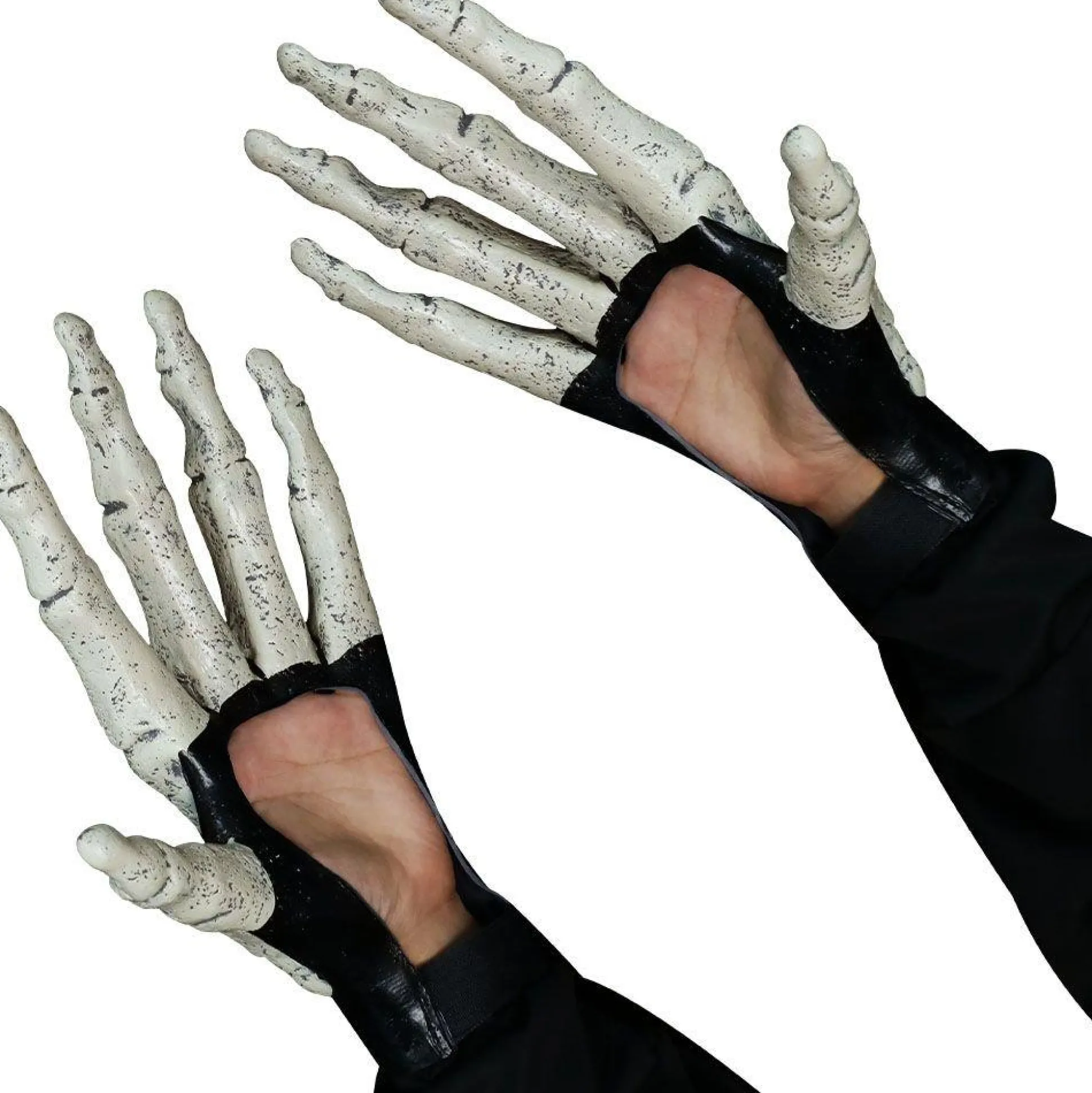 Cheap Ghostly Skeleton Bone Hand Gloves Gloves