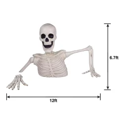 Party City Giant Rattles The Groundbreaking Skeleton Plastic Yard Decorating Kit, 8Pc| Creatures