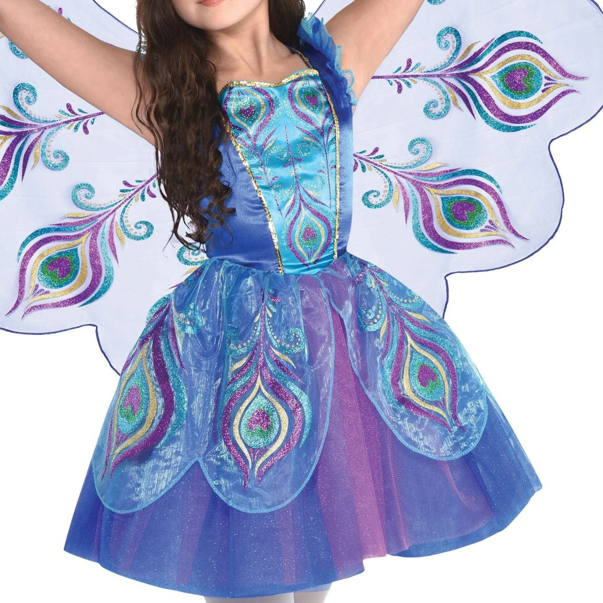 Party City Girls Pretty Peacock Costume|Girl Animal & Bug