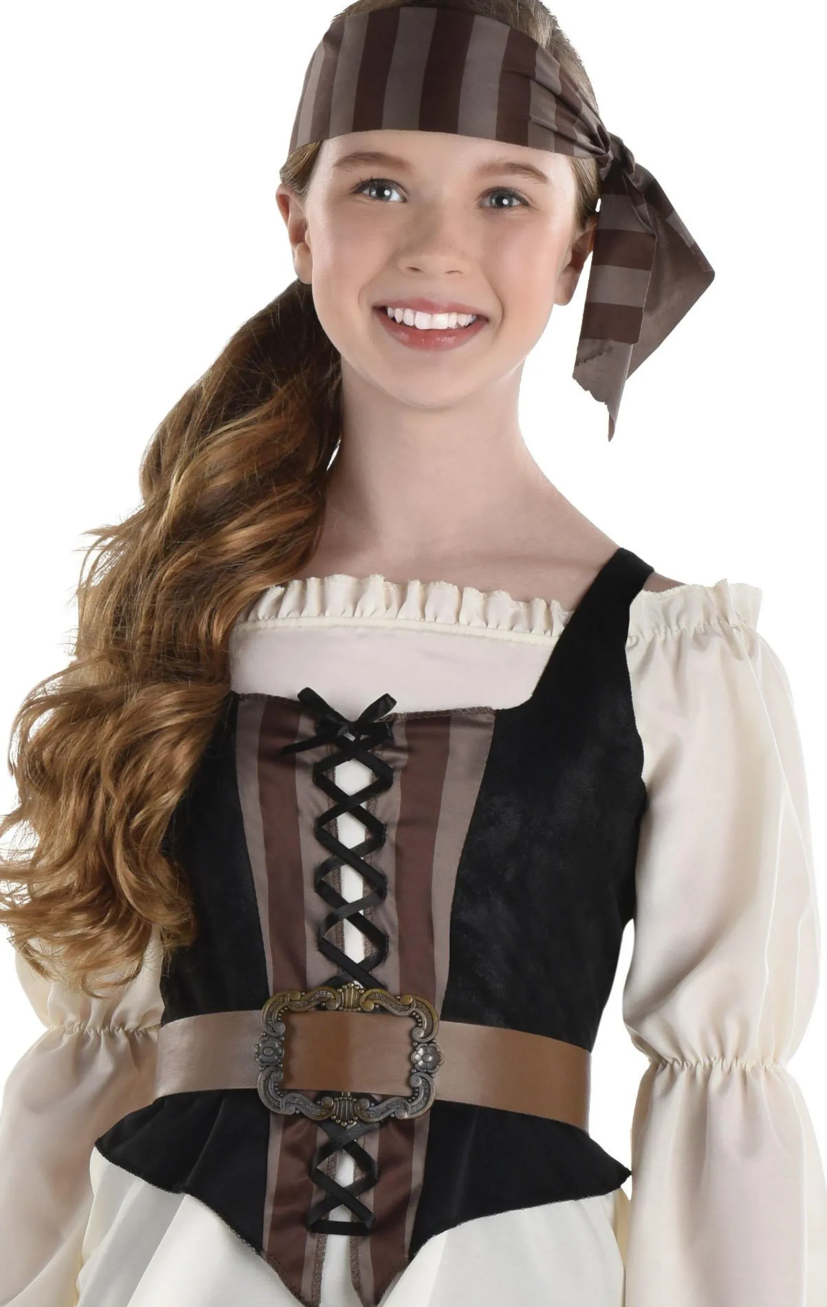 Party City Girls' Shipwrecked Pirate Costume|Girl Pirate