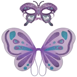 Best Glitter Flutter Costume Accessory Kit 2Pc Wings