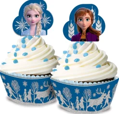New Glitter Frozen 2 Cupcake Kit For 24 Baking Supplies