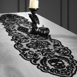 Party City Glitter Glam Boneyard Fabric Table Runner, 1.2Ft X 5.8Ft| Boneyard Glam