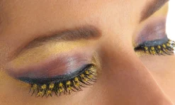 Cheap Glitter Gold Eyelashes Makeup
