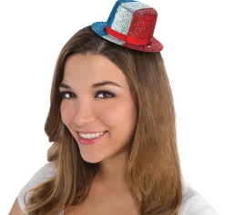 Online Glitter Patriotic Mini Top Hat Hats