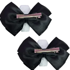 Online Glitter Shaker Coffin Hair Bows, 2Ct Headbands, Tails