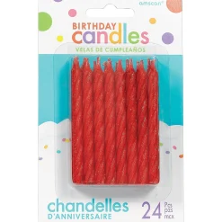 Flash Sale Glitter Spiral Birthday Candles 24Ct Baking Supplies