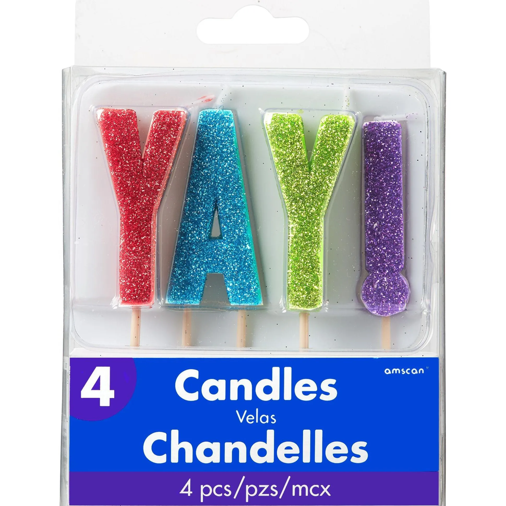 Cheap Glitter Yay! Toothpick Candle Set 4Pc Baking Supplies