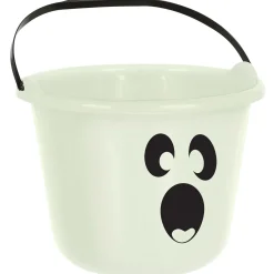 Party City Glow-In-The-Dark Ghost Treat Bucket| Trick-Or-Treat Bags & Buckets