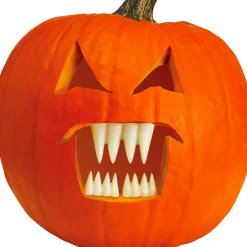 Party City Glow-In-The-Dark Pumpkin Fang Teeth 7Pc| Pumpkin Carving Kits