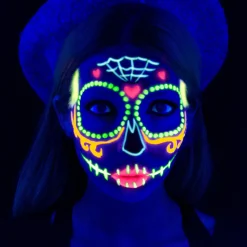 Store Glow-In-The-Dark Sugar Skull Makeup Kit - Day Of The Dead Makeup
