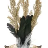 Party City Gold Leaf & Black Feather Masquerade Mask| Masquerade