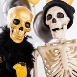 Party City Gold Life-Size Poseable Skeleton, 5Ft| Skeletons