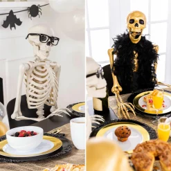 Party City Gold Life-Size Poseable Skeleton, 5Ft| Skeletons