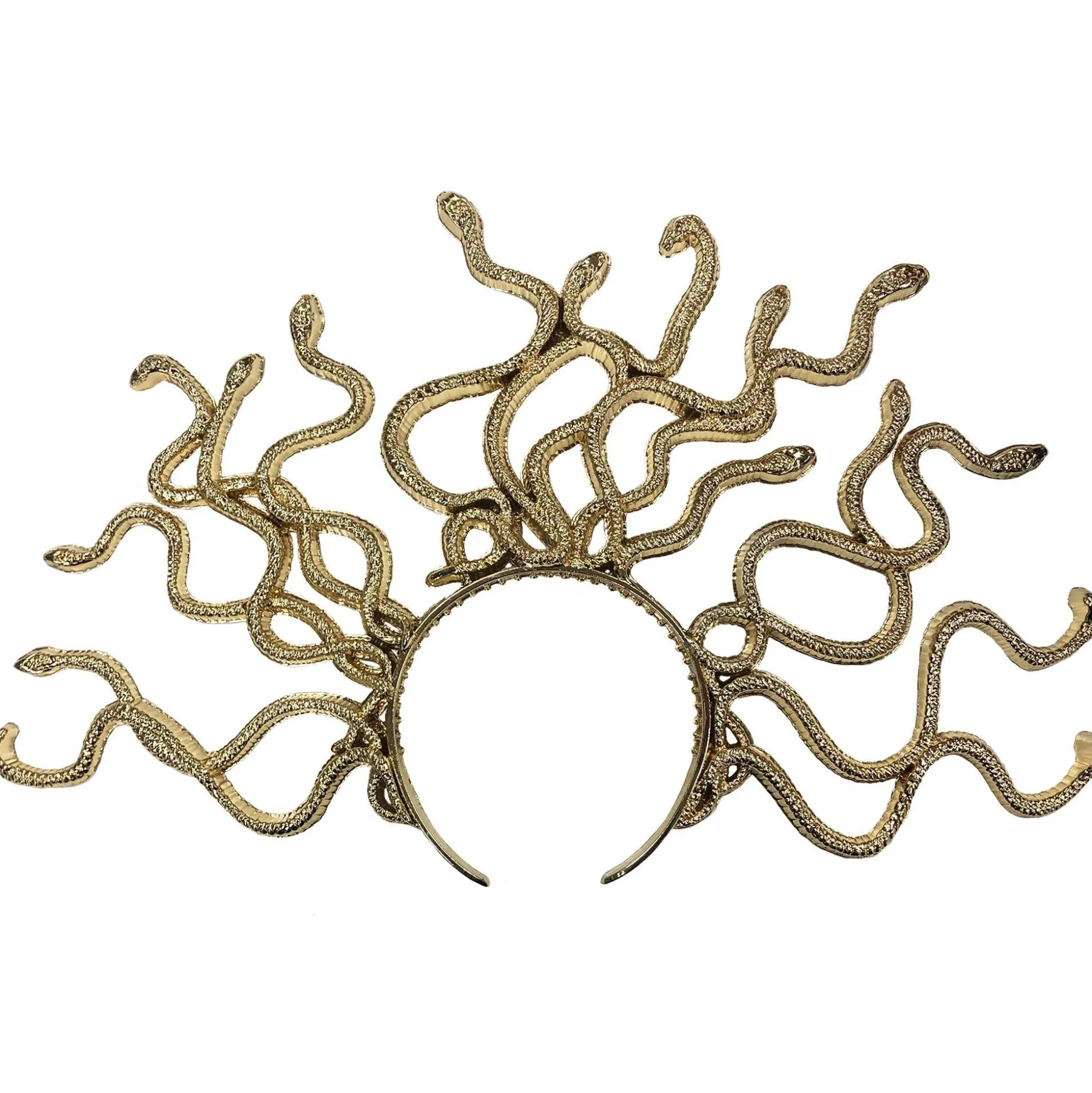 Clearance Gold Medusa Snake Headband Headbands, Tails