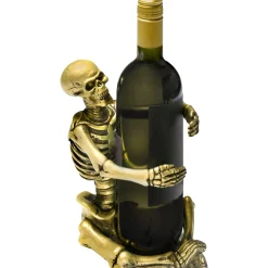 Party City Gold Skeleton Wine Bottle Holder, 8.6In| Boneyard Glam