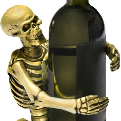 Party City Gold Skeleton Wine Bottle Holder, 8.6In| Boneyard Glam