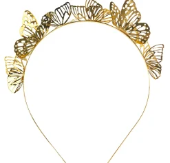 Cheap Golden Butterfly Headband Headbands, Tails