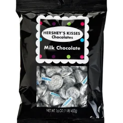 Fashion Green & Silver Team Colors Hershey's Kisses, 32Oz - Milk Chocolate Candy Buffet By Color