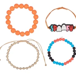 Party City Halloween Ghost Bracelets, 4Pc| Favors & Favor Bags