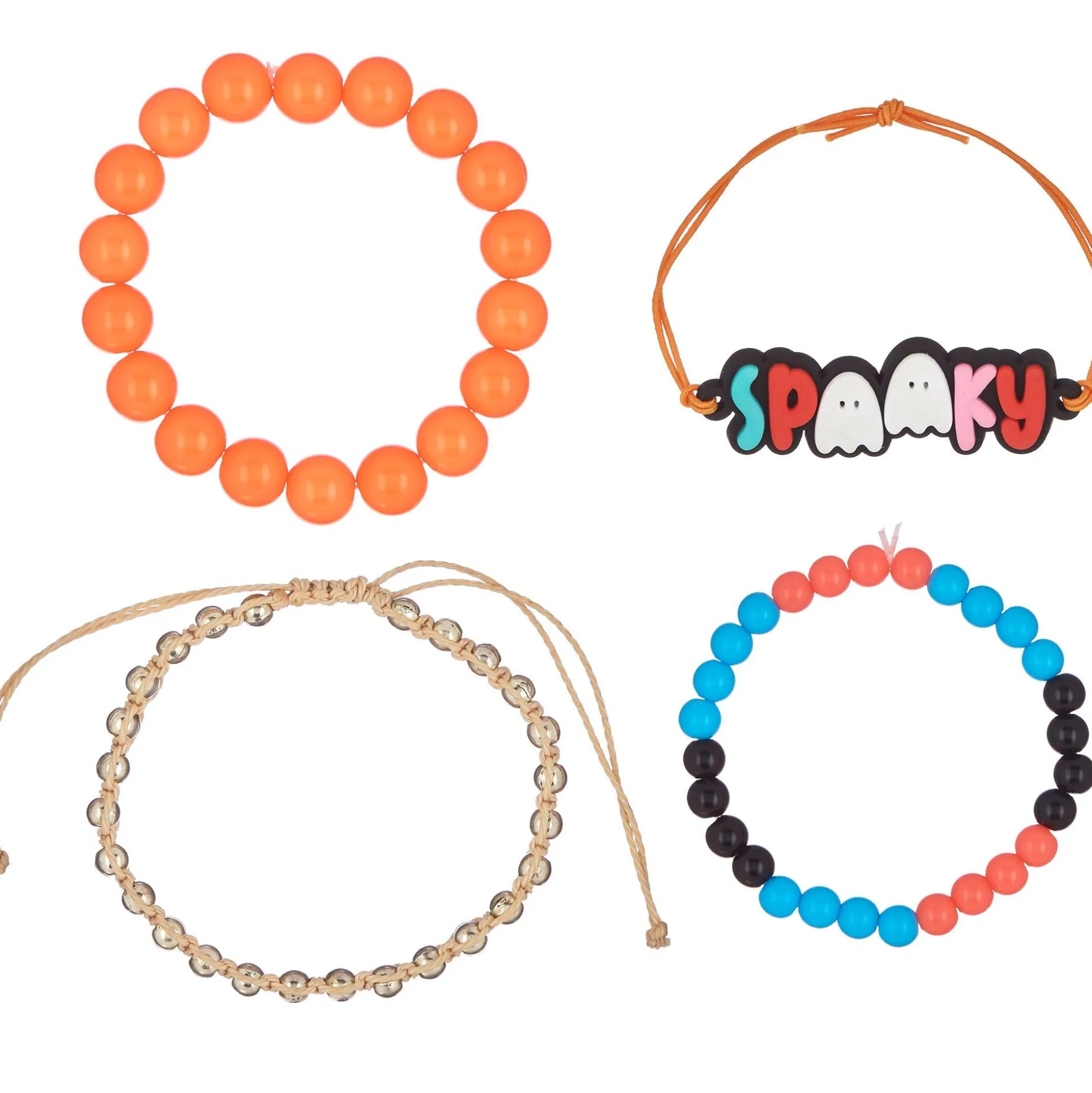 Party City Halloween Ghost Bracelets, 4Pc| Favors & Favor Bags