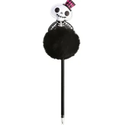 Party City Halloween Puffy-Topped Skeleton Yarn & Plastic Pen, 2.75In X 11In| Favors & Favor Bags