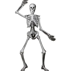 Party City Halloween Skeleton Jointed Cardstock Cutout, 53In| Window & Wall Décor