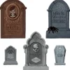 Party City Halloween Tombstone Set, 5Pc| Yard Stakes & Signs
