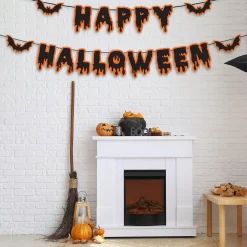 Party City Happy Halloween Cardstock Banners, 2Ct| Window & Wall Décor