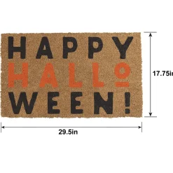 Party City Happy Halloween Coir Doormat, 29.5In X 17.75In| Door Décor & Signs