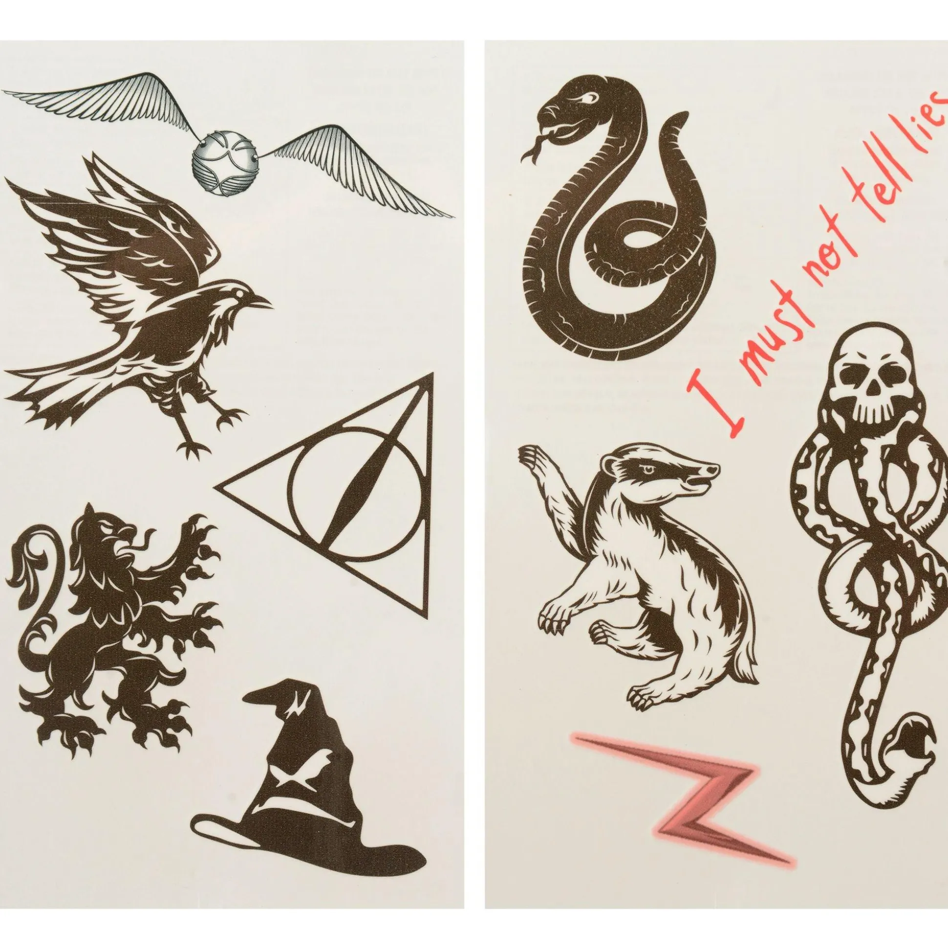 Sale Harry Potter Tattoos 2 Sheets Makeup