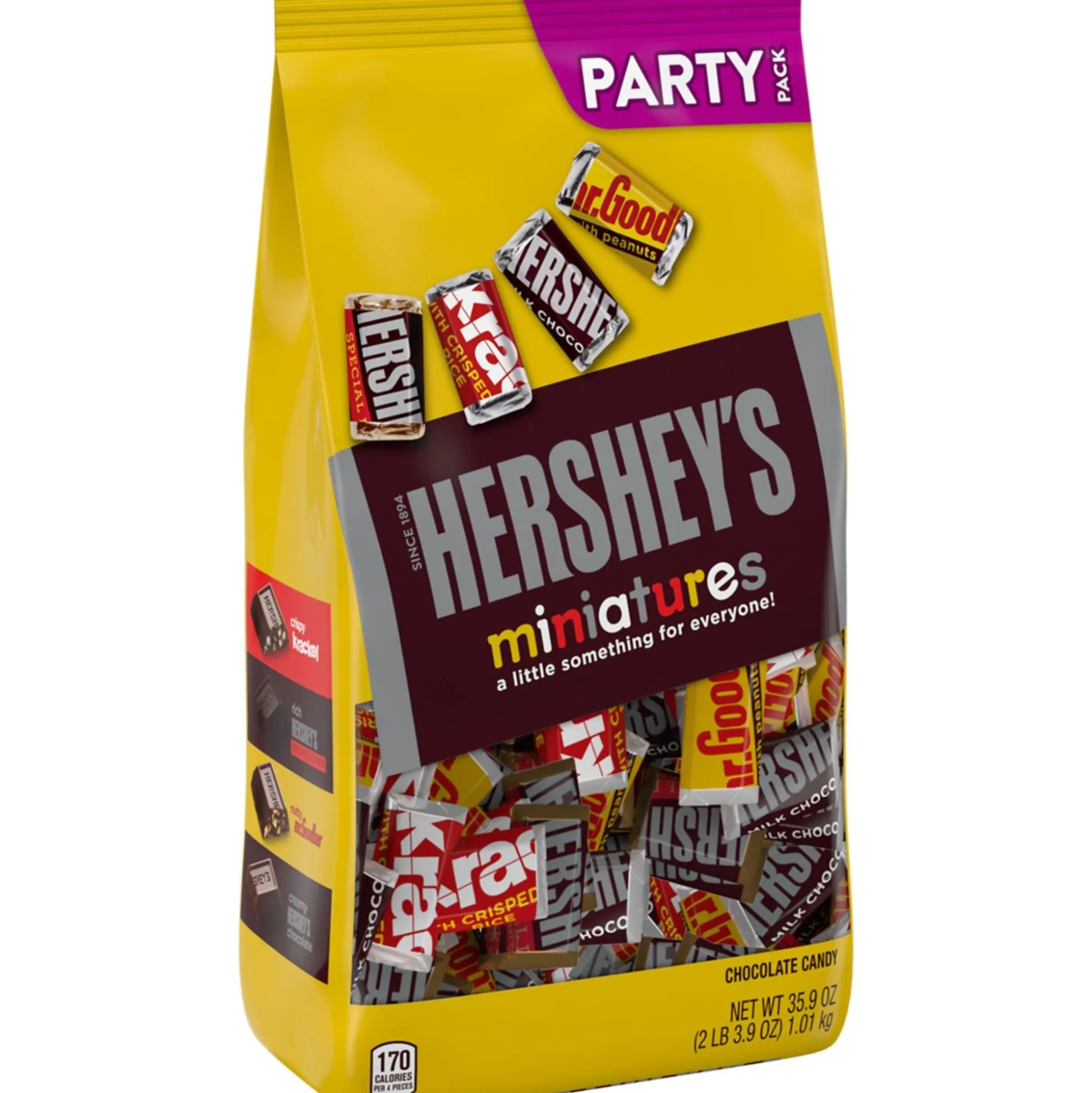Flash Sale Chocolate Miniatures Party Pack, 39.5Oz - Milk Chocolate, Special Dark Chocolate, Krackel & Mr. Goodbar Chocolate Candy