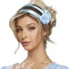 Hot High Society Pastel Blue Fabric Headpiece Headbands, Tails