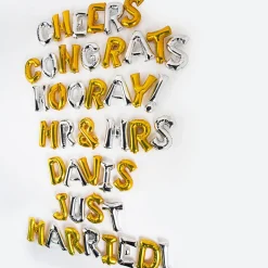 Party City 13In Air-Filled Silver Letter Balloon (A)| Balloons